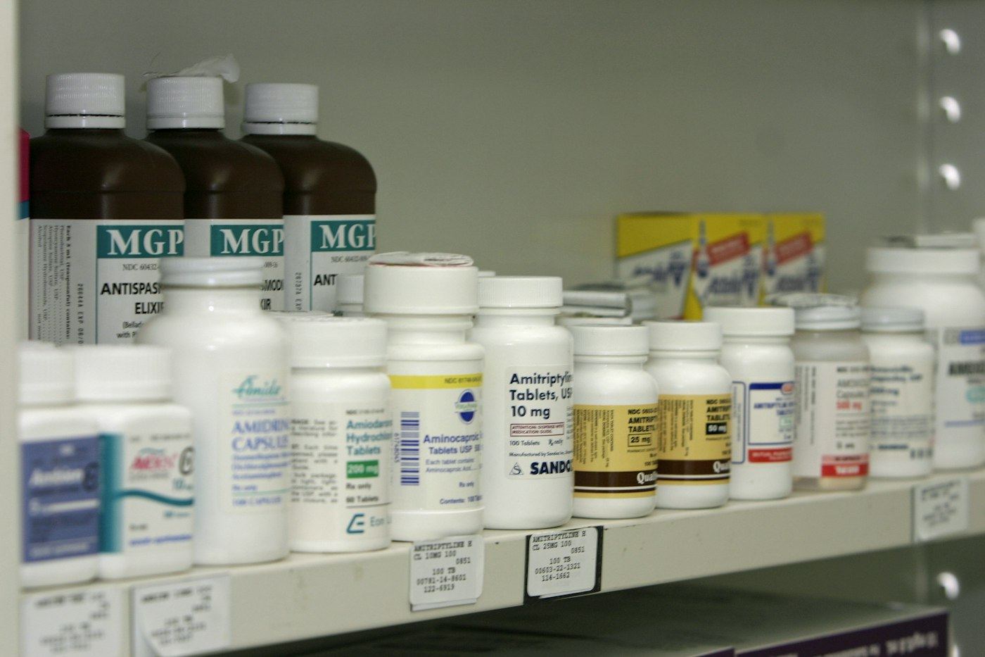 Medicines, neatly stocked